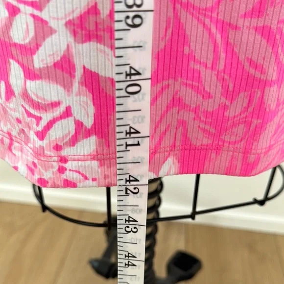 Lilly Pulitzer Pink Sheath Midi Dress Square Neck Sleeveless - Picture 6 of 10